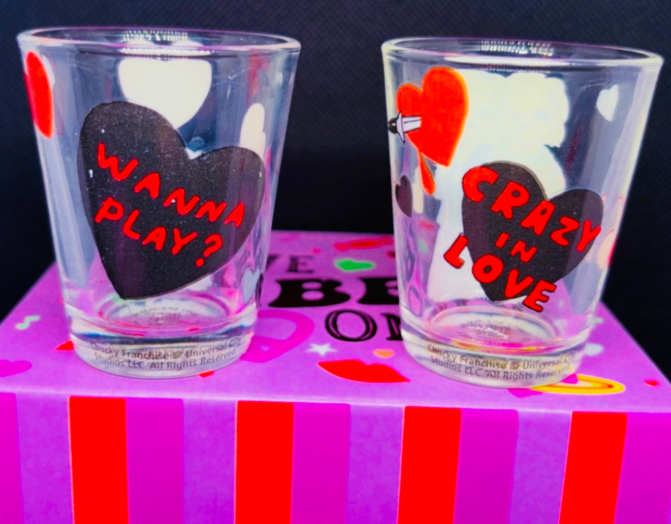 2 Pack 1.5oz Chucky Glass