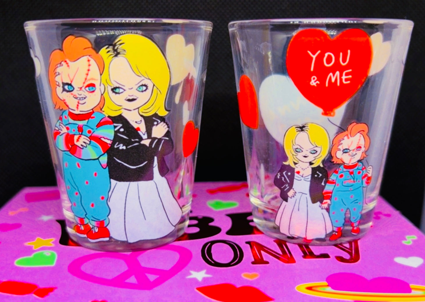 2 Pack 1.5oz Chucky Glass