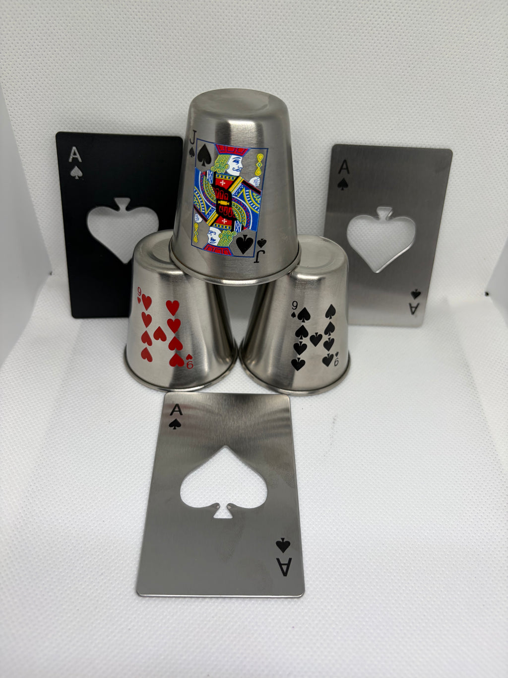 Poker Shot Glasses & Card Bottle Openers ♠️♥️♣️♦️