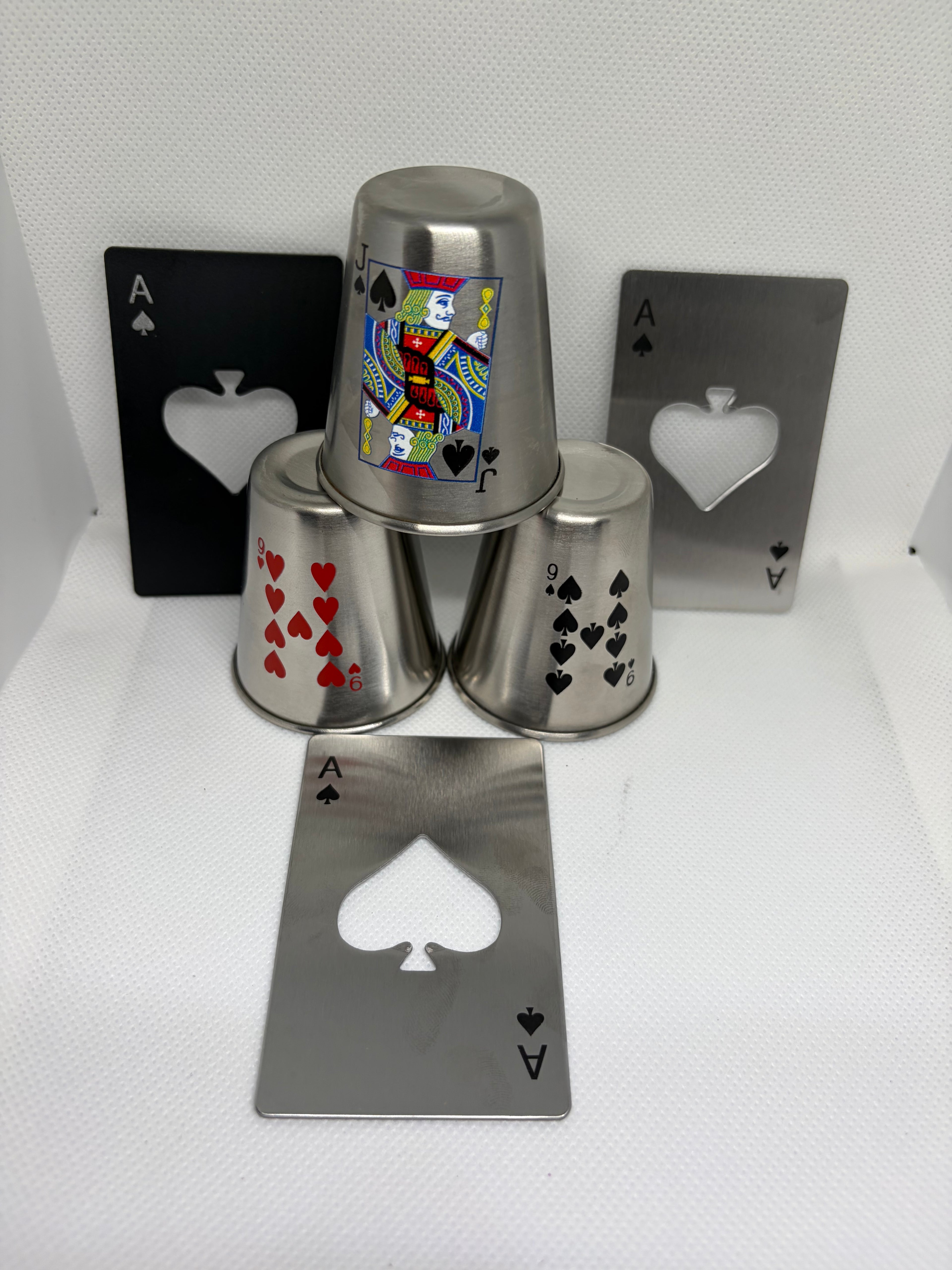 Poker Shot Glasses & Card Bottle Openers ♠️♥️♣️♦️