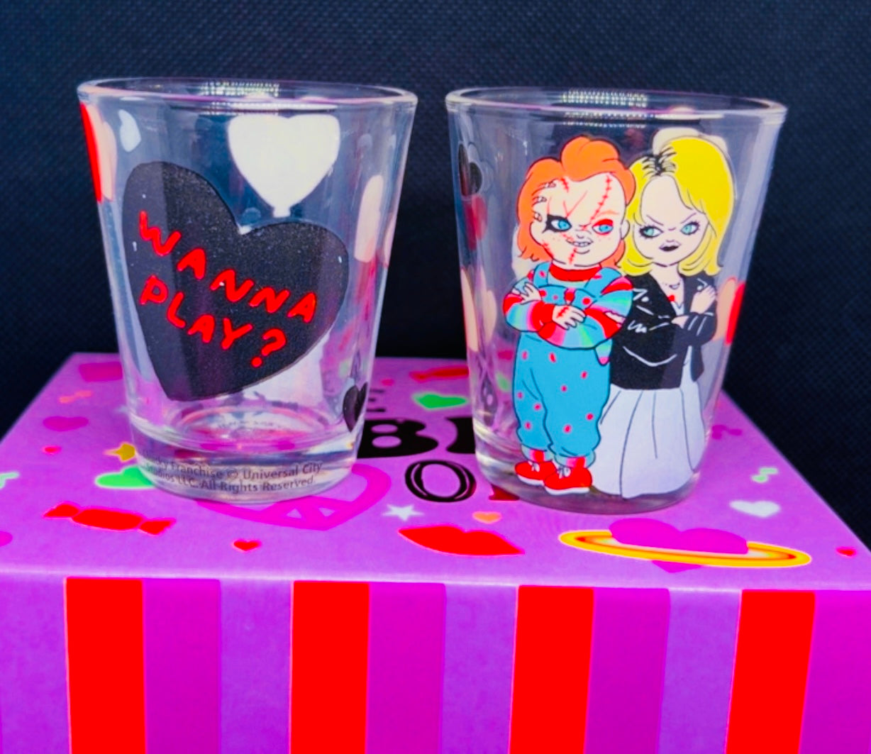 2 Pack 1.5oz Chucky Glass